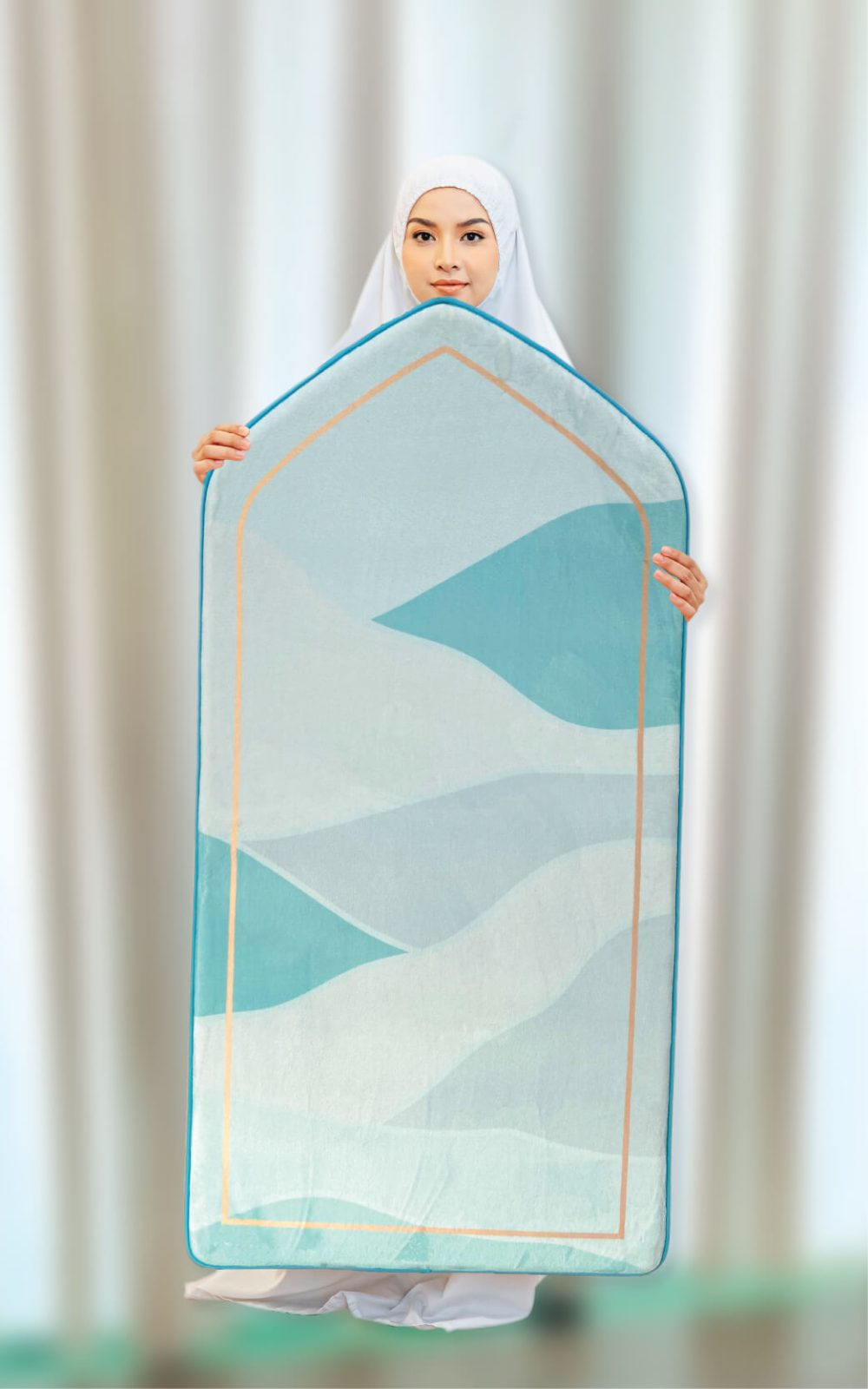 Quba Abstract SE Teal Bloom