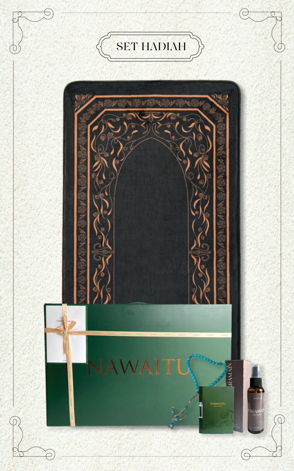 Set Hadiah Sejadah Lengkap Nawaitu